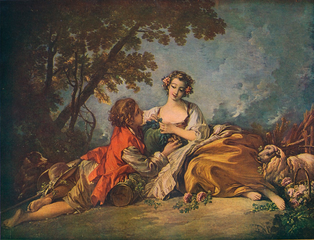 Assunto Pastoral, Século XVIII de François Boucher