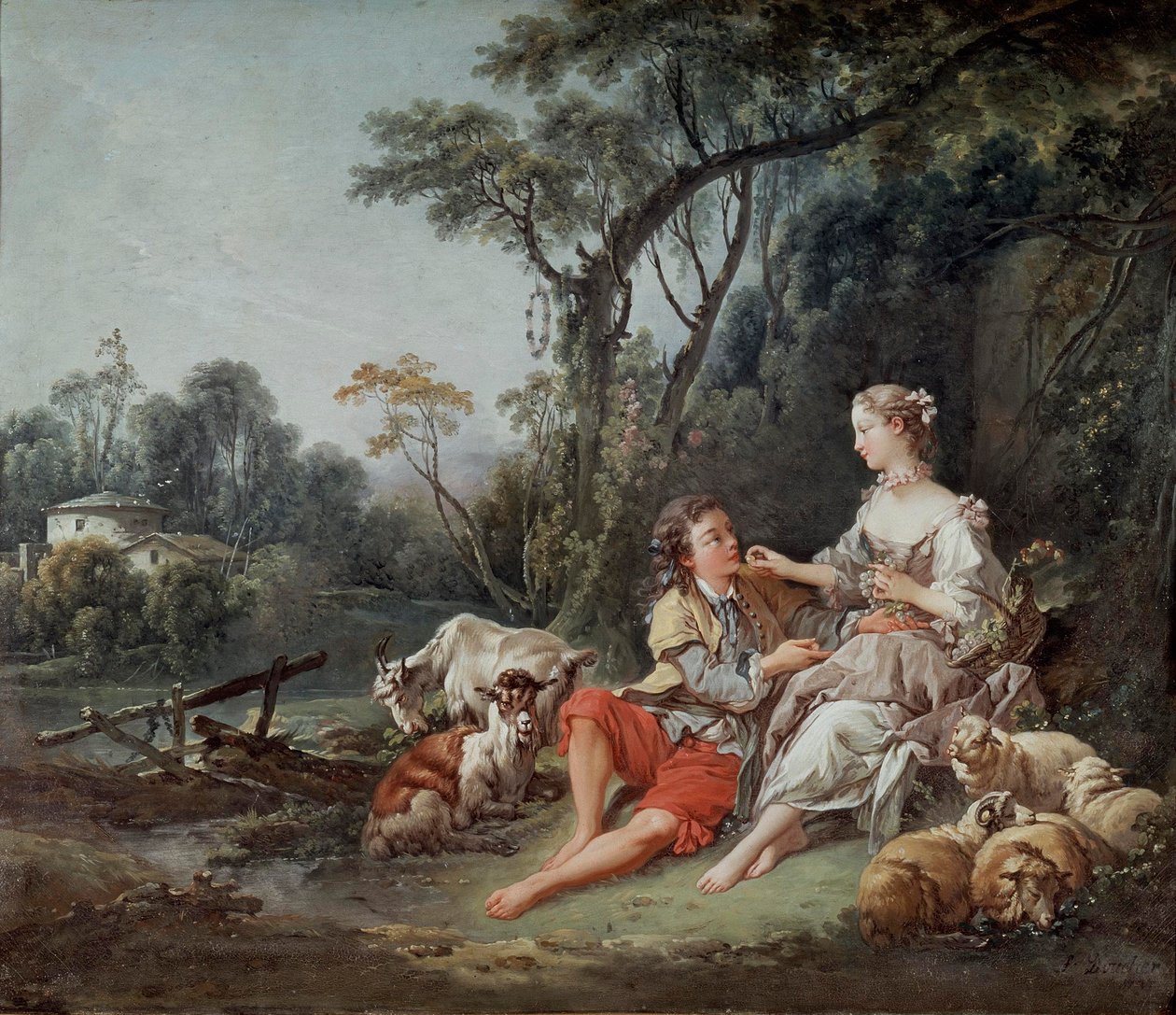 Ele pensa em uvas, 1747 de François Boucher