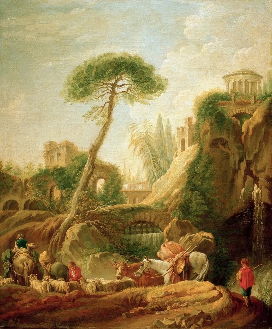 Paisagem de fantasia no Tivoli de François Boucher