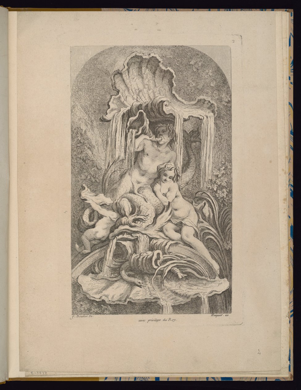 Placa 2, Receuil de Fontaines (Coleção de Fontes) de François Boucher
