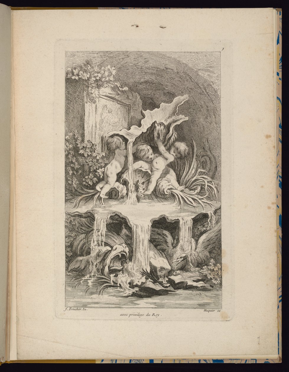 Placa 7, Receuil de Fontaines (Coleção de Fontes) de François Boucher
