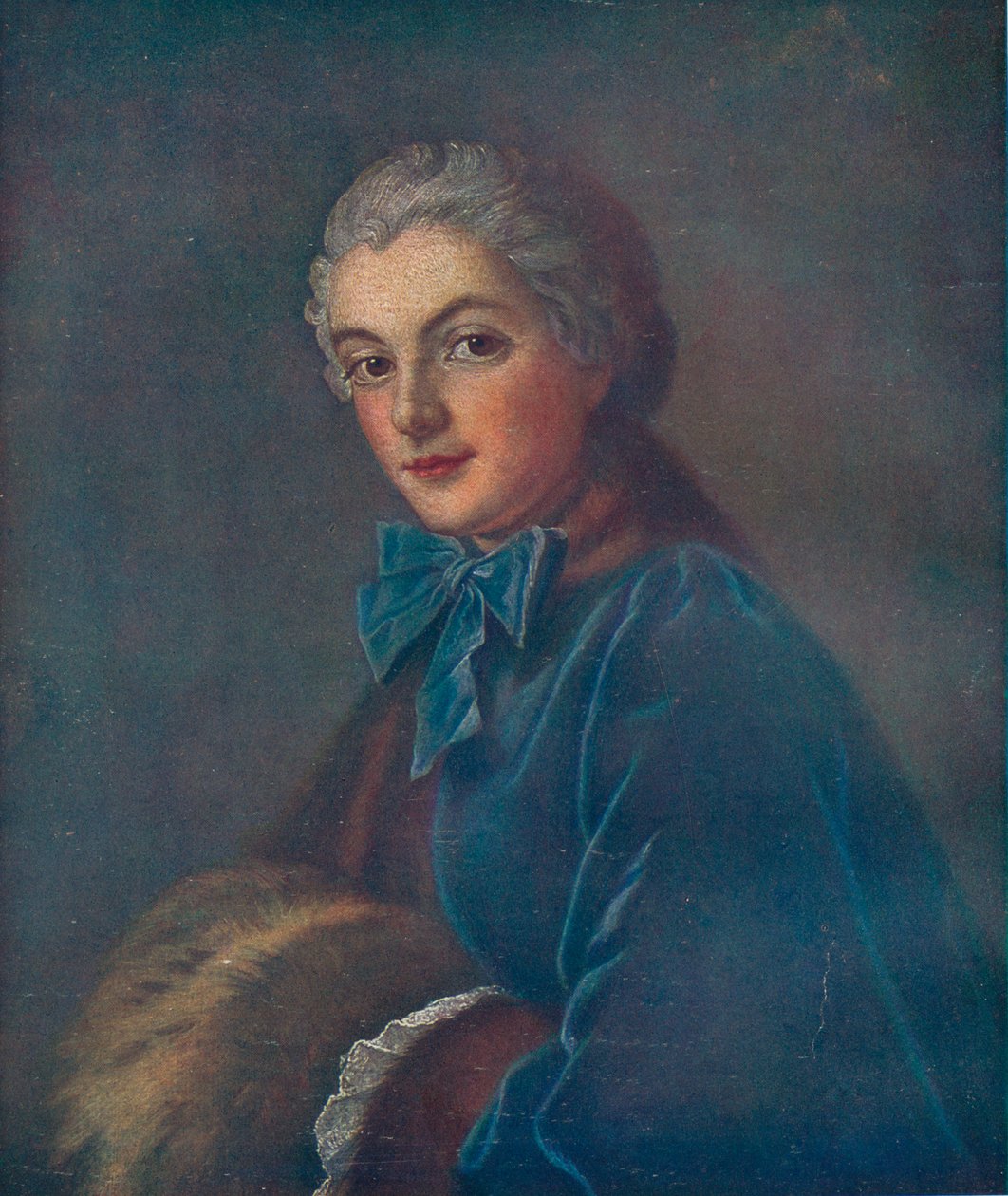 Retrato de uma jovem mulher, século XVIII de François Boucher