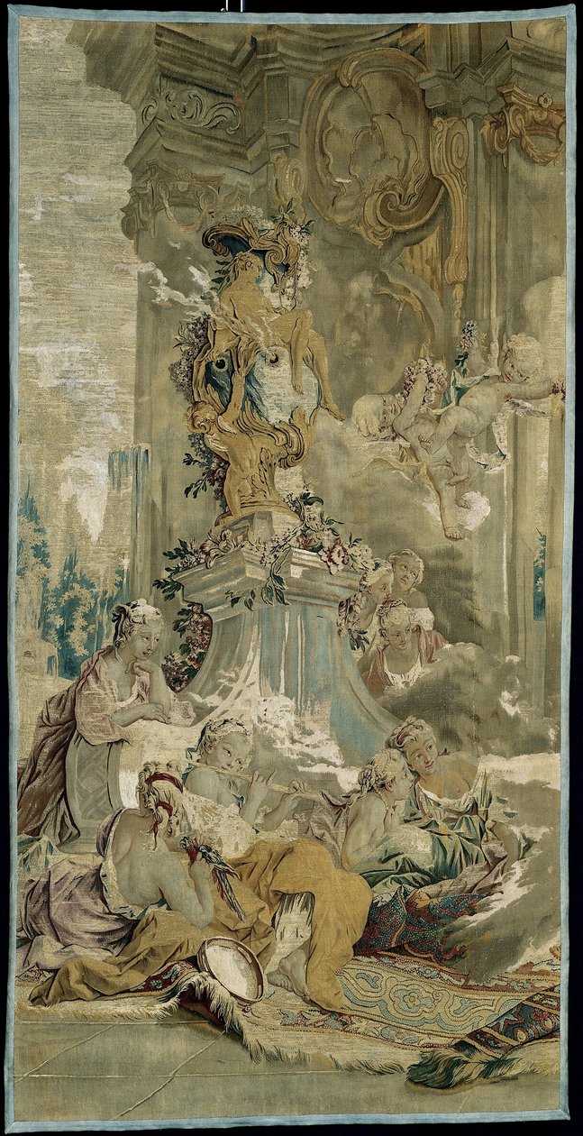 Entrada de Psique no Palácio de Cupido [fragmento à esquerda], de A História de Psique de François Boucher