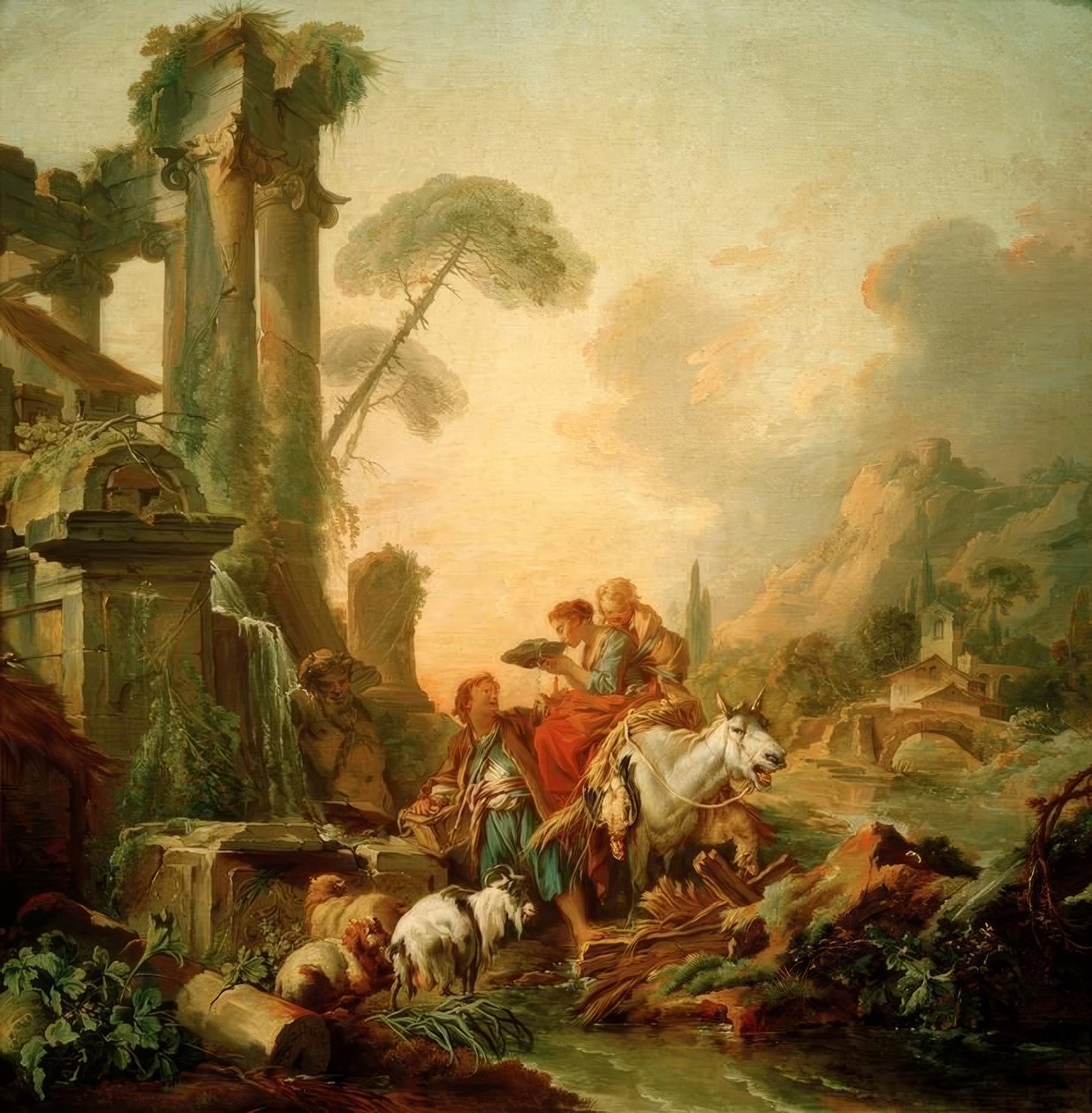 Descanse na fonte de François Boucher