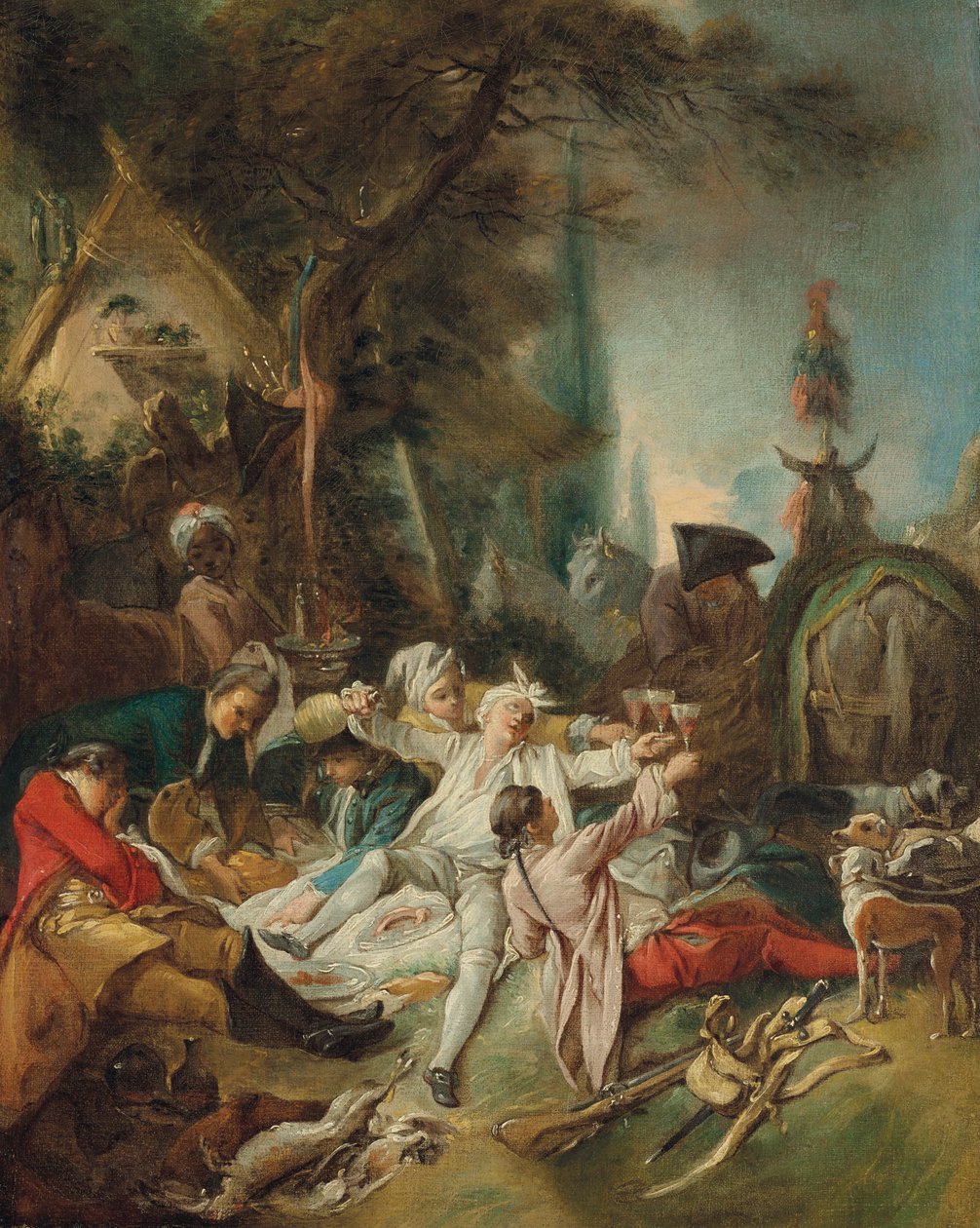 Descansa na caçada. de François Boucher
