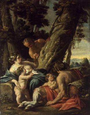 Sátiro e Ninfa do século XVIII de François Boucher