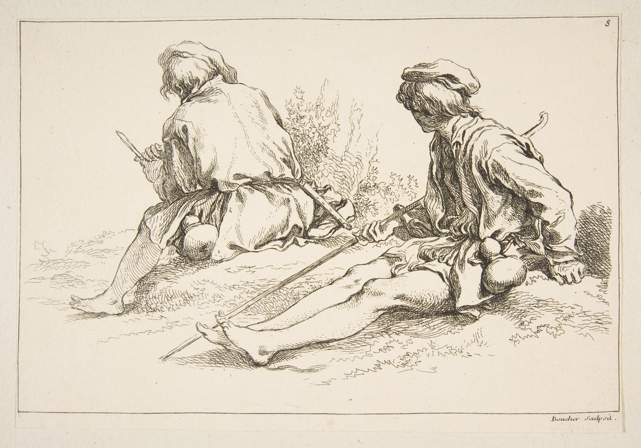 Folha de esboços, 1753. de François Boucher