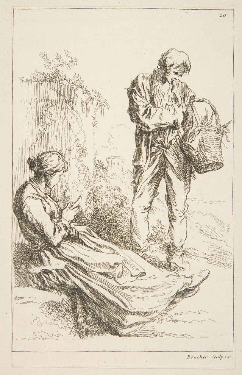 Folha de esboços, 1753. de François Boucher