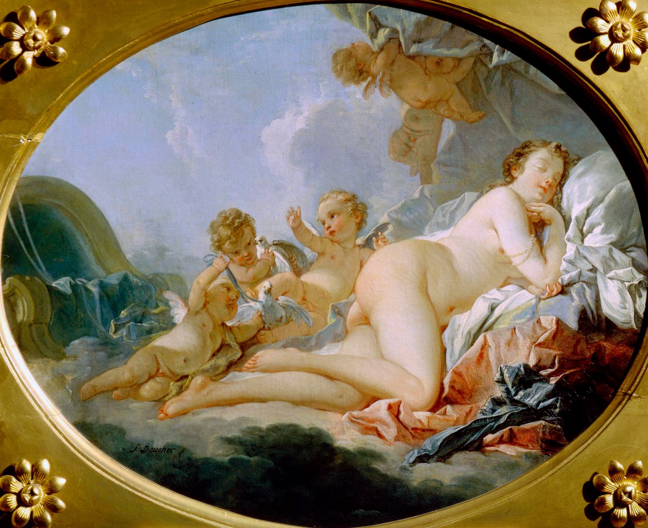Dormindo Vênus, século XVIII. de François Boucher