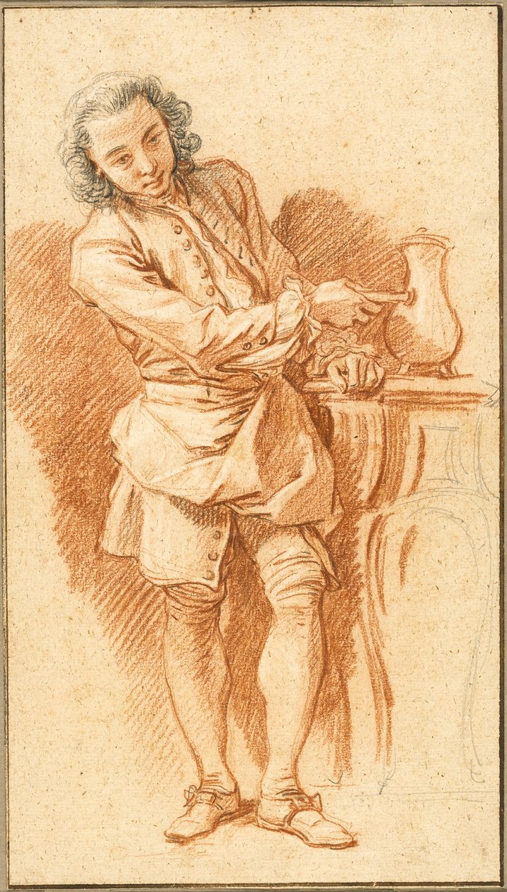 Estudo de um arrumador com cafeteira de François Boucher