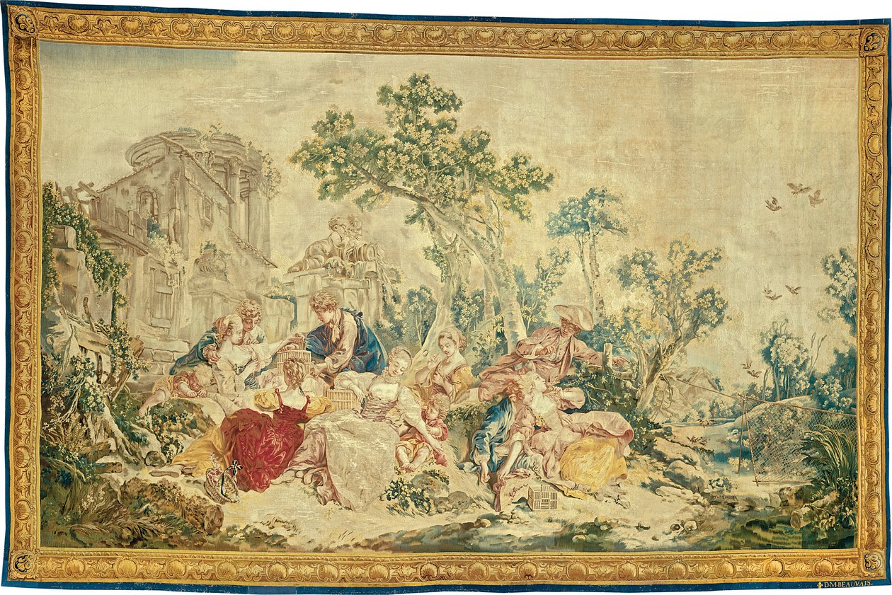 O Apanhador de Pássaros, da Nobre Pastoral de François Boucher