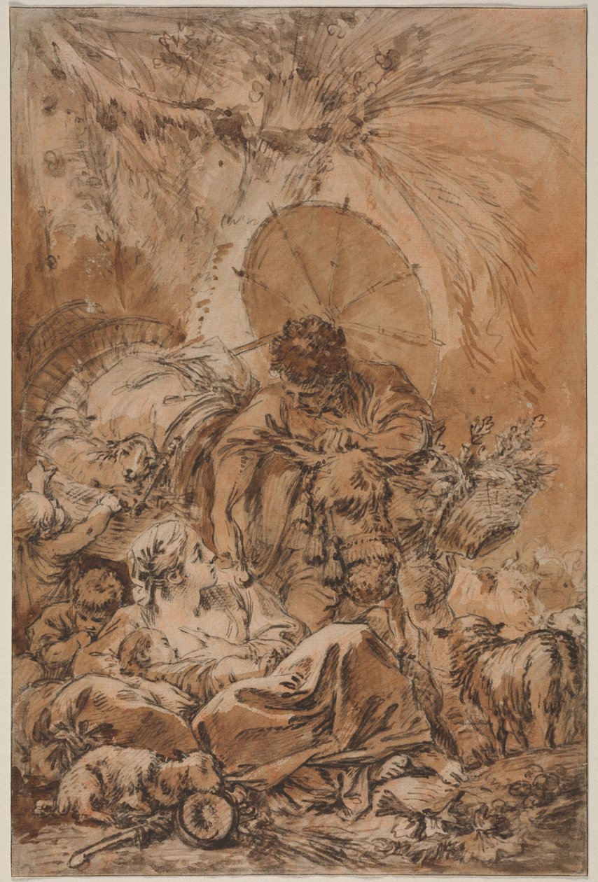 A partida de Jacó, c. 1755 de François Boucher