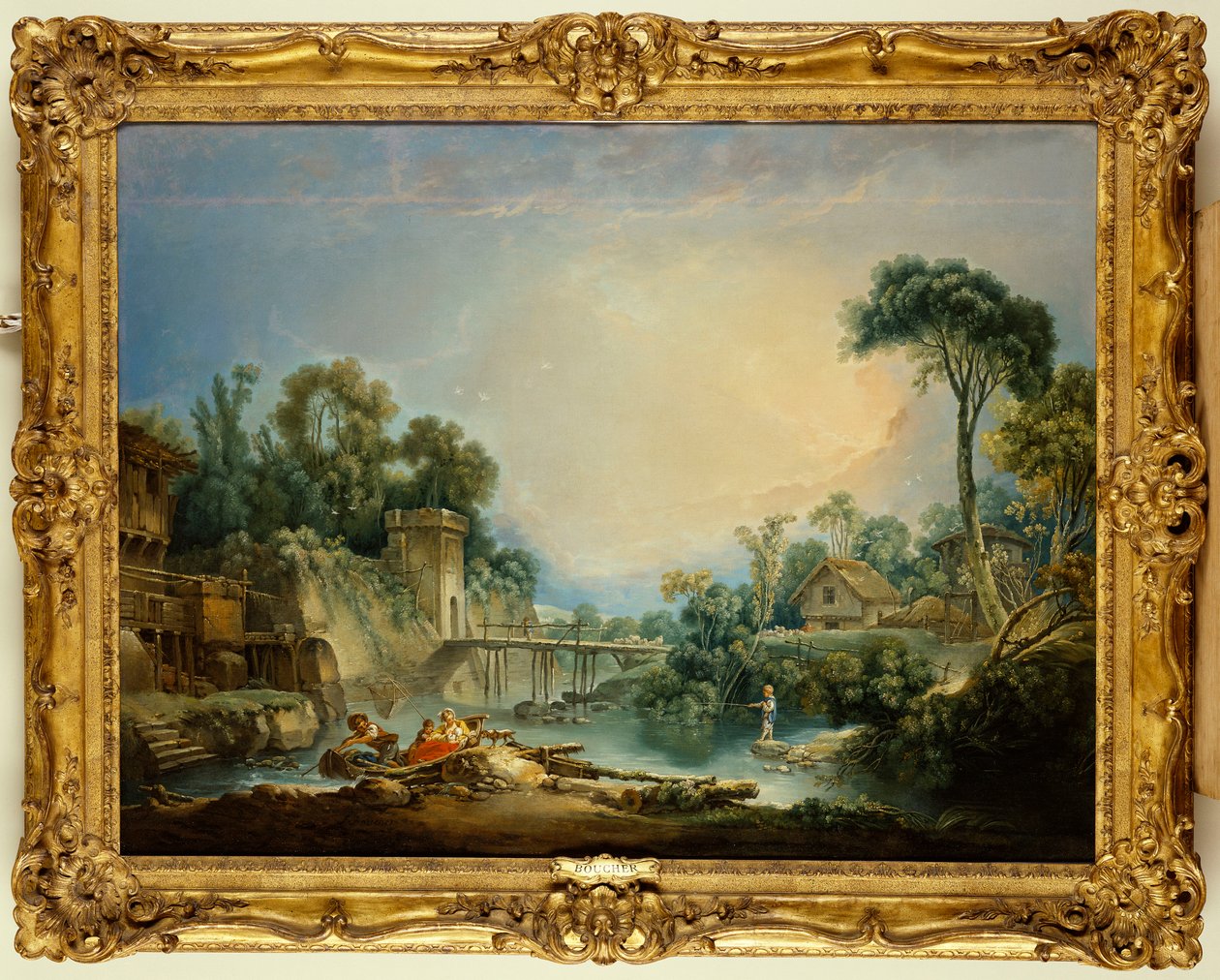 A ponte rústica, c.1756 de François Boucher