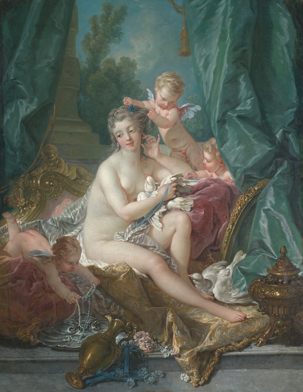A casa de banho de Vênus, 1751. de François Boucher