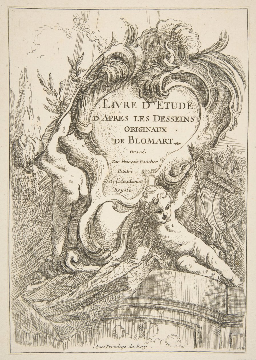 Página de título, 1753. de François Boucher