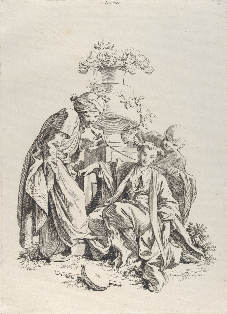 Toque, de Os Cinco Sentidos, 1720-70. de François Boucher