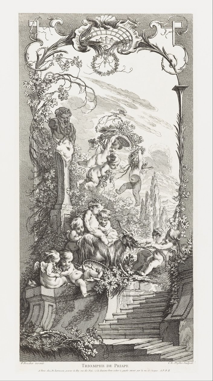 Triunfo de Priapus em novas peças para telas (novos conceitos para Sc de François Boucher