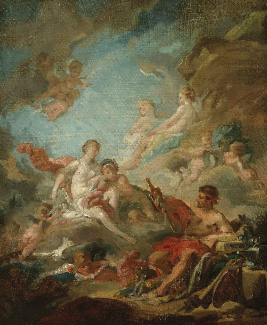 Vênus na oficina de Vulcan, 1757 de François Boucher