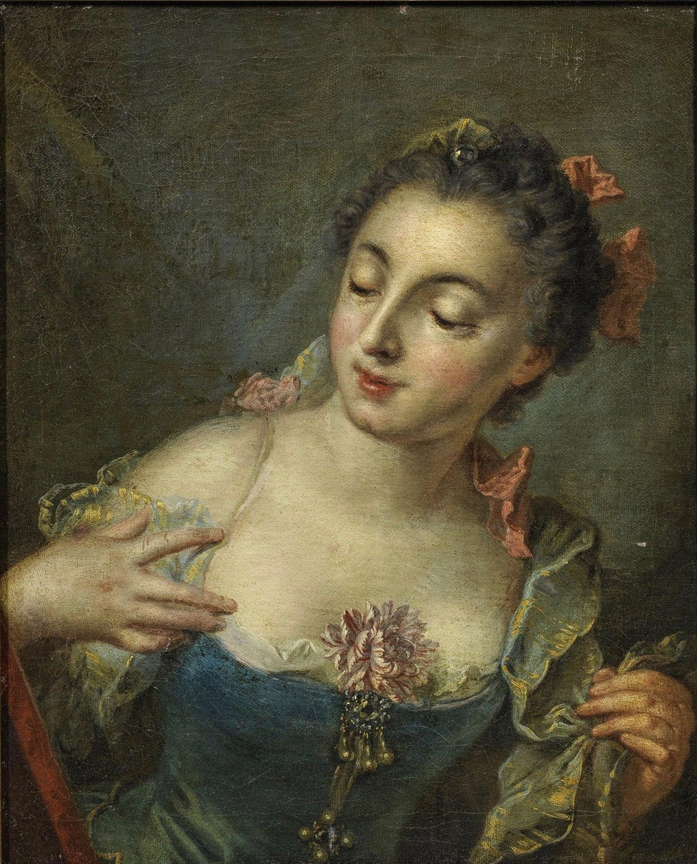 Jovem senhora à esquerda de François Boucher