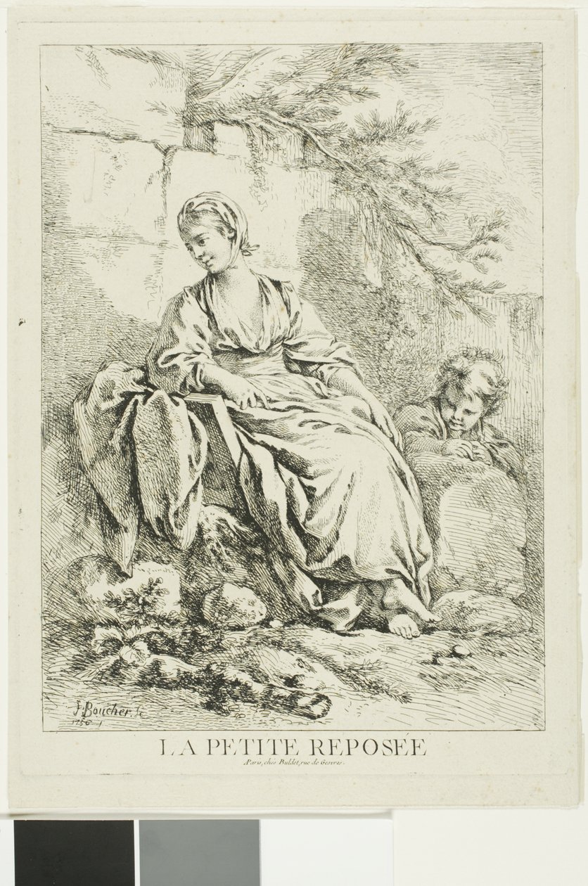 Mulher jovem descansando de François Boucher