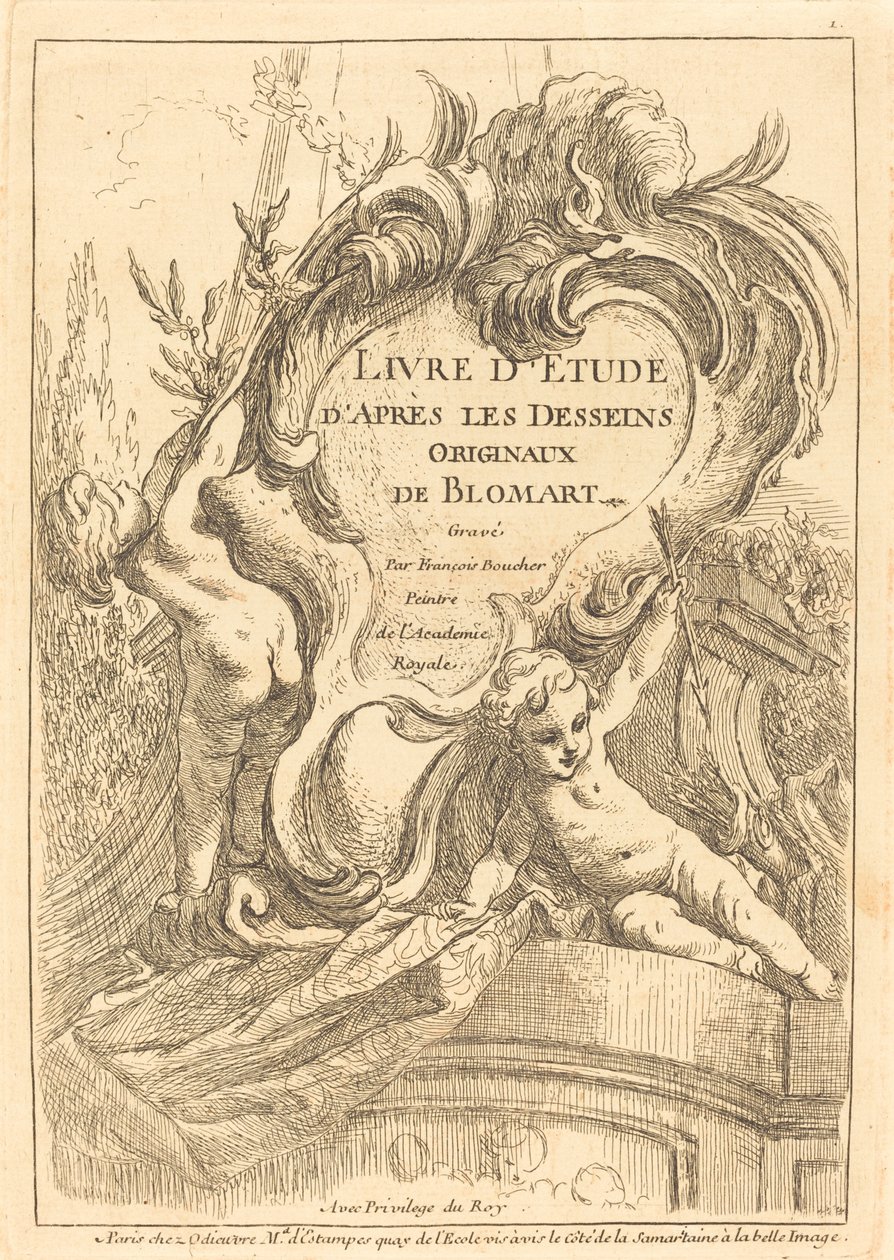 Folha de rosto de François Boucher after Abraham Bloemaert