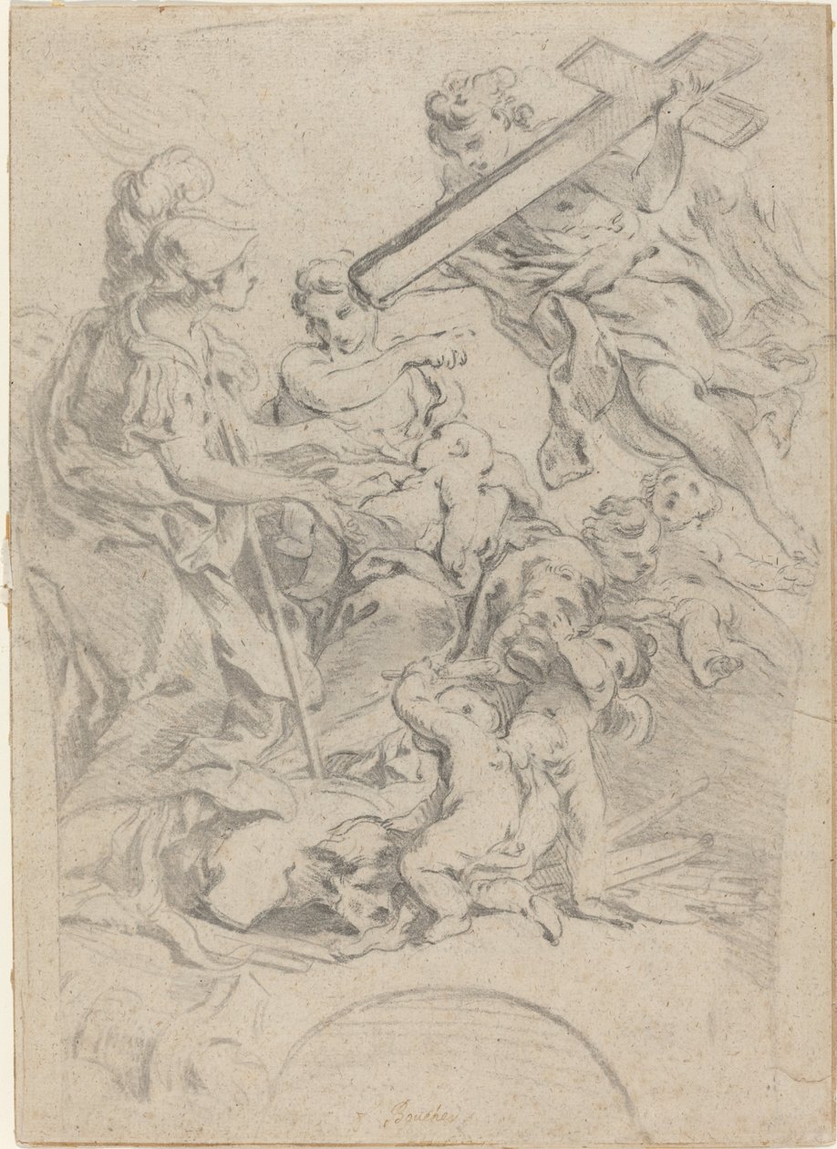 Fé e caridade de François Boucher after Giovanni Battista Gaulli