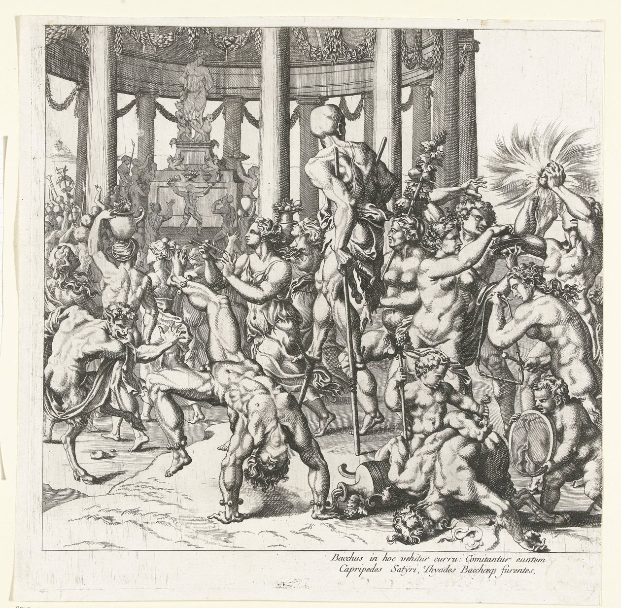 Triunfo de Baco, metade esquerda de François Chauveau (attributed to)