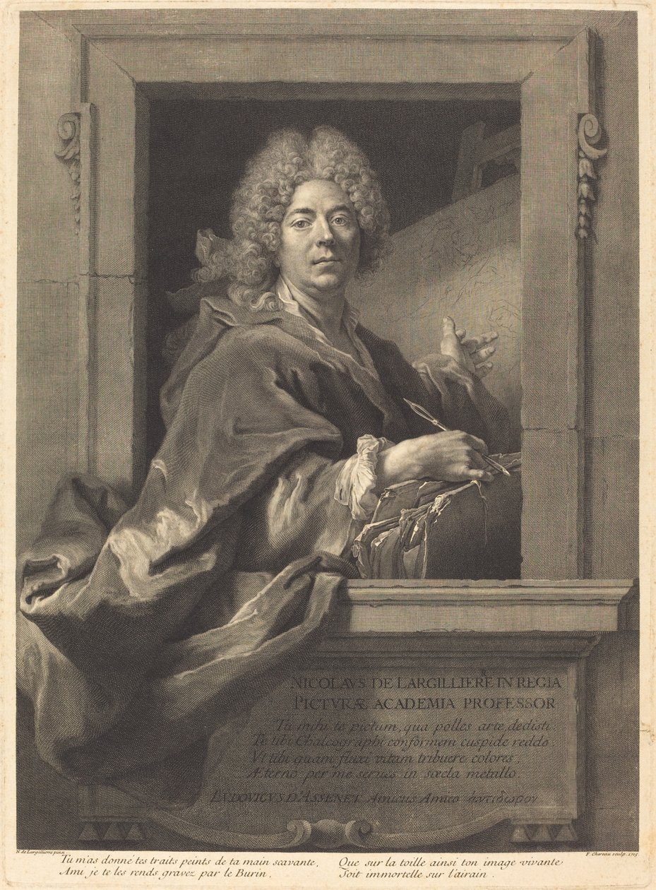 Nicolas de Largilliere de François Chereau I after Nicolas de Largillierre