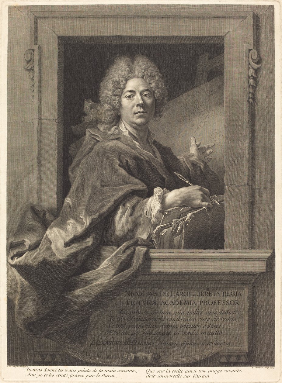Nicolas de Largilliere de François Chereau I after Nicolas de Largillierre