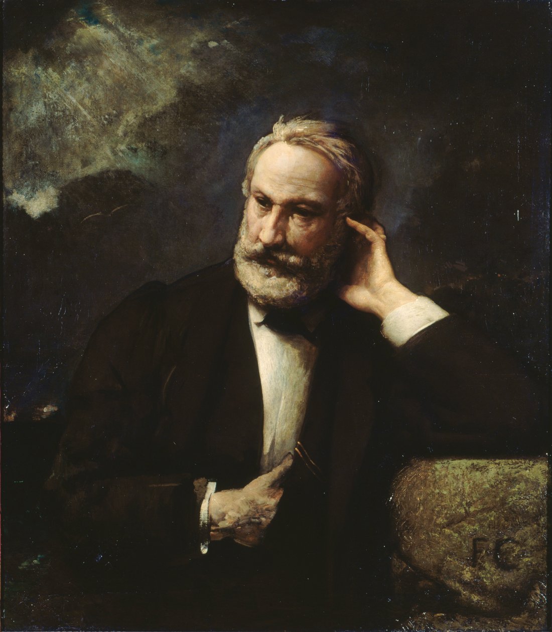 Retrato de Victor Hugo 1802-1885, ca 1868. de François Chifflart