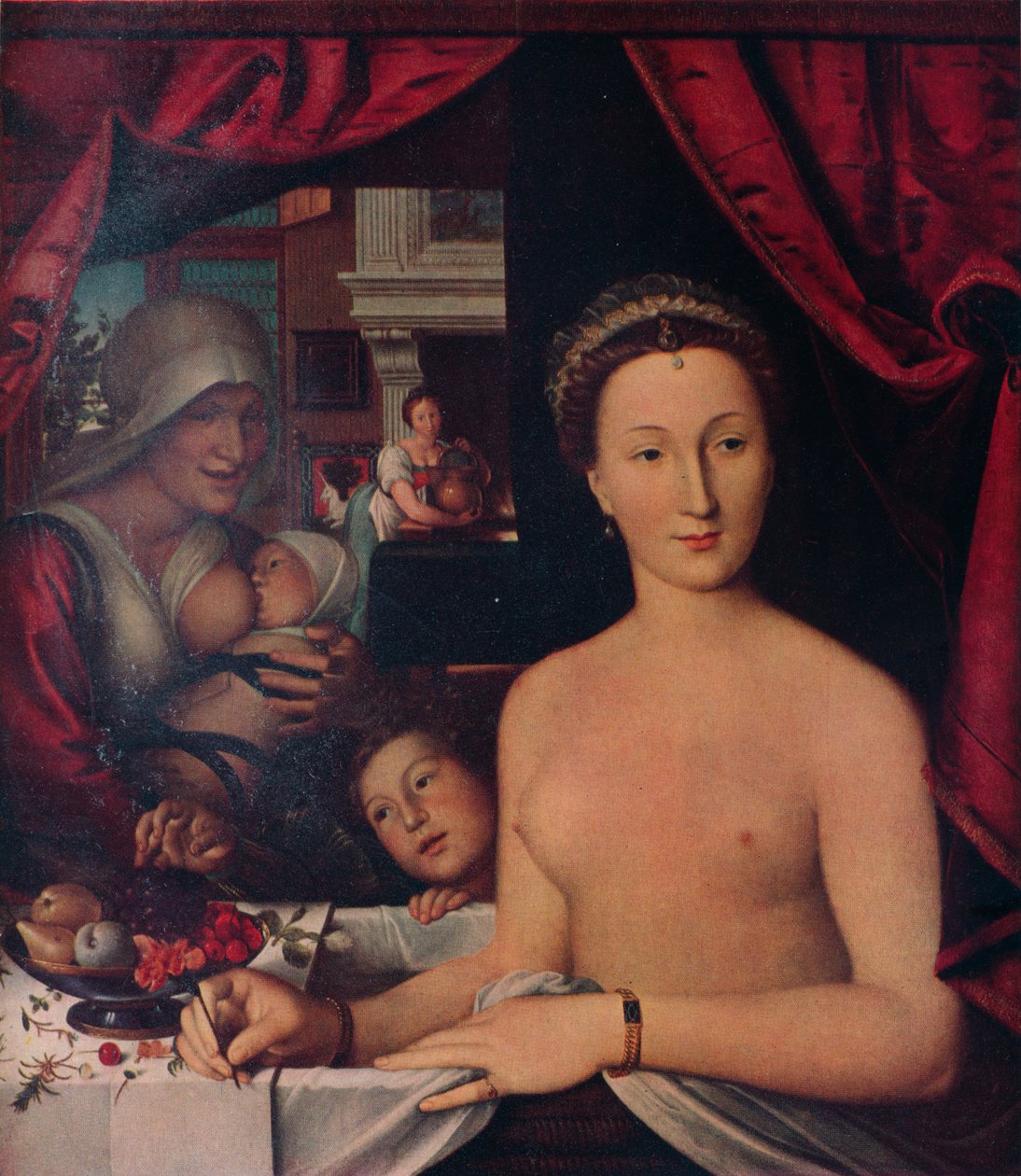 Dame Au Bain uma senhora em seu banho, c1571 de François Clouet
