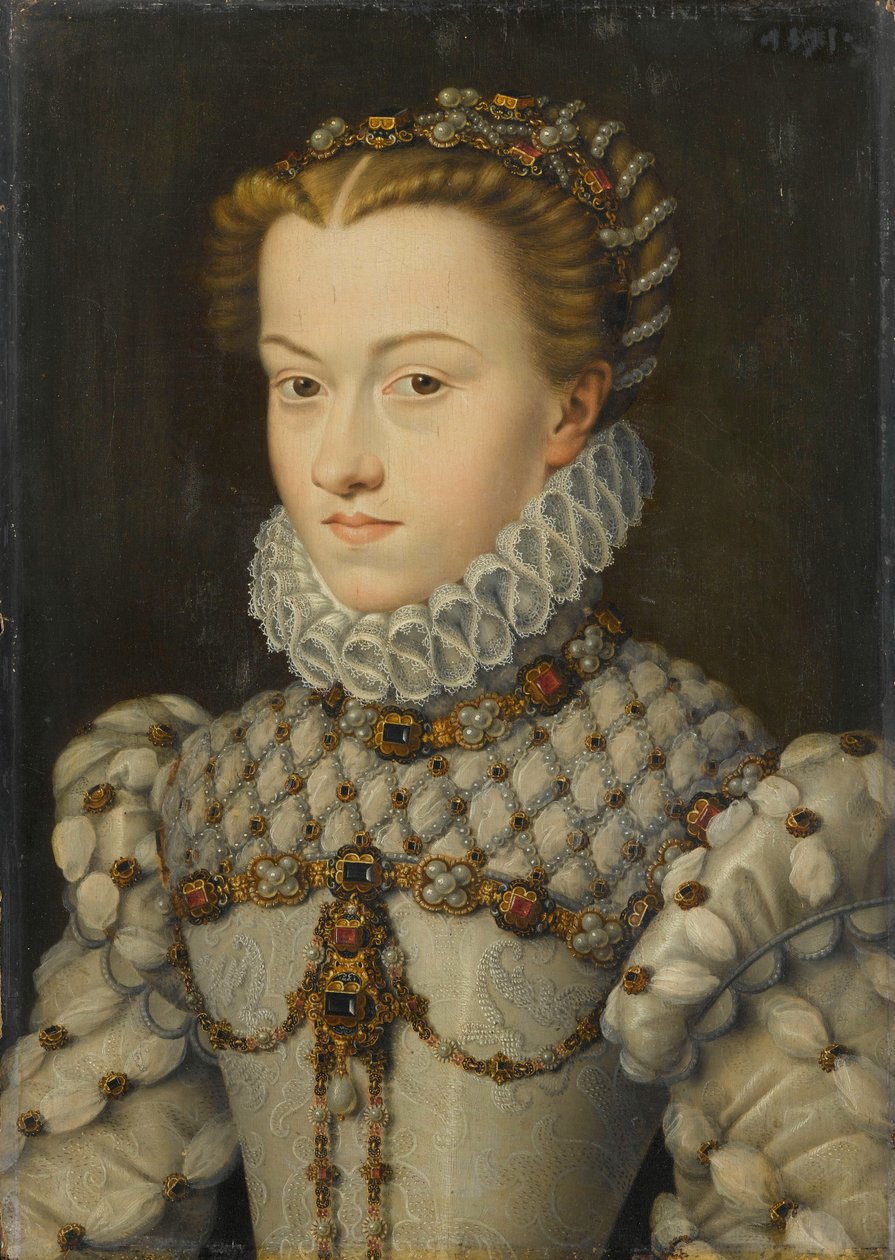 Isabel da Áustria 15541592, rainha da França, ca 1571-1572 de François Clouet
