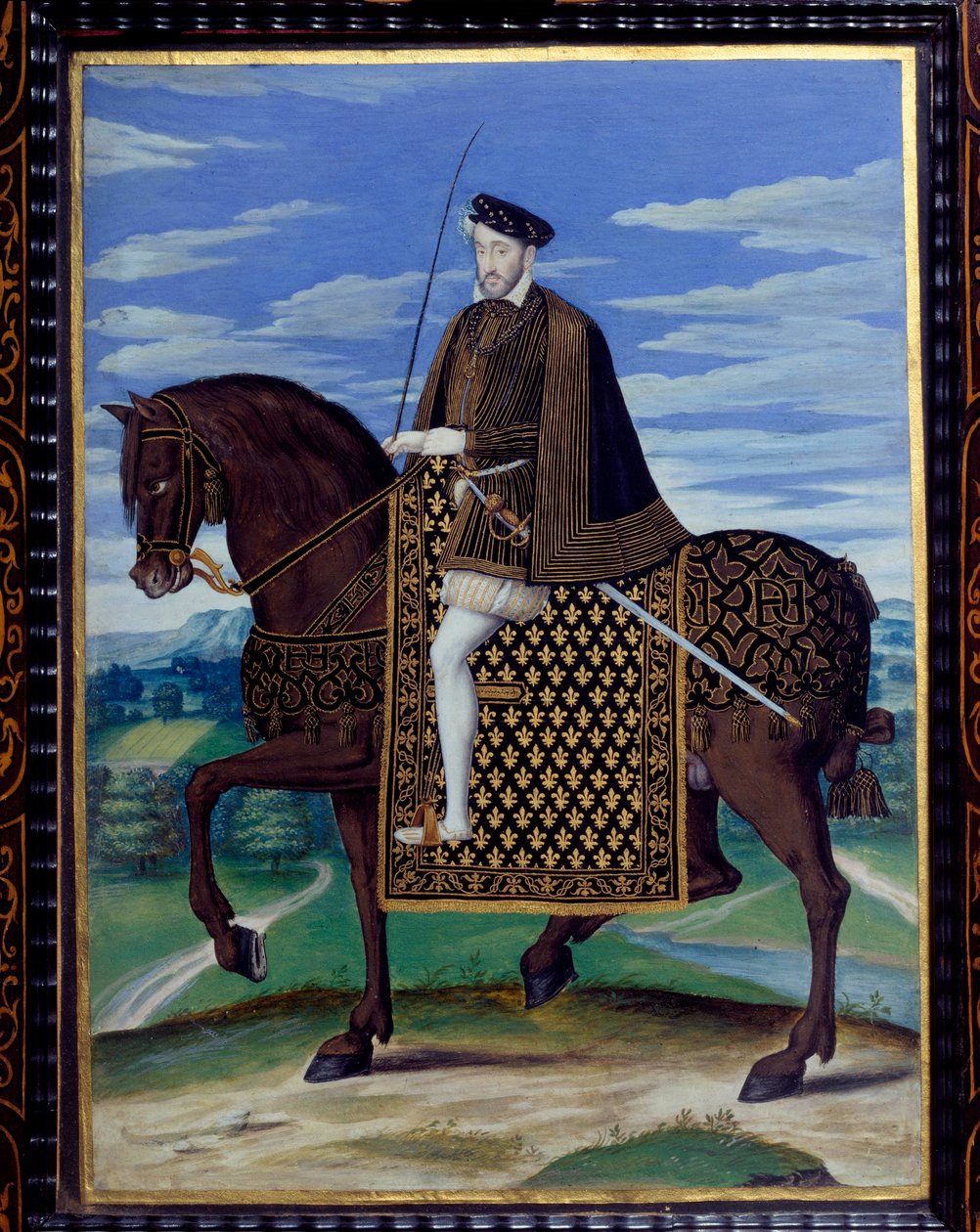 Retrato equestre de Henrique II de François Clouet