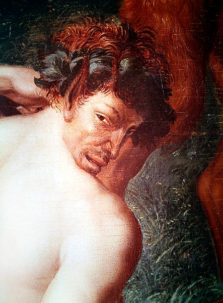Cabeça de um sátiro, de Diana Bathing de François Clouet