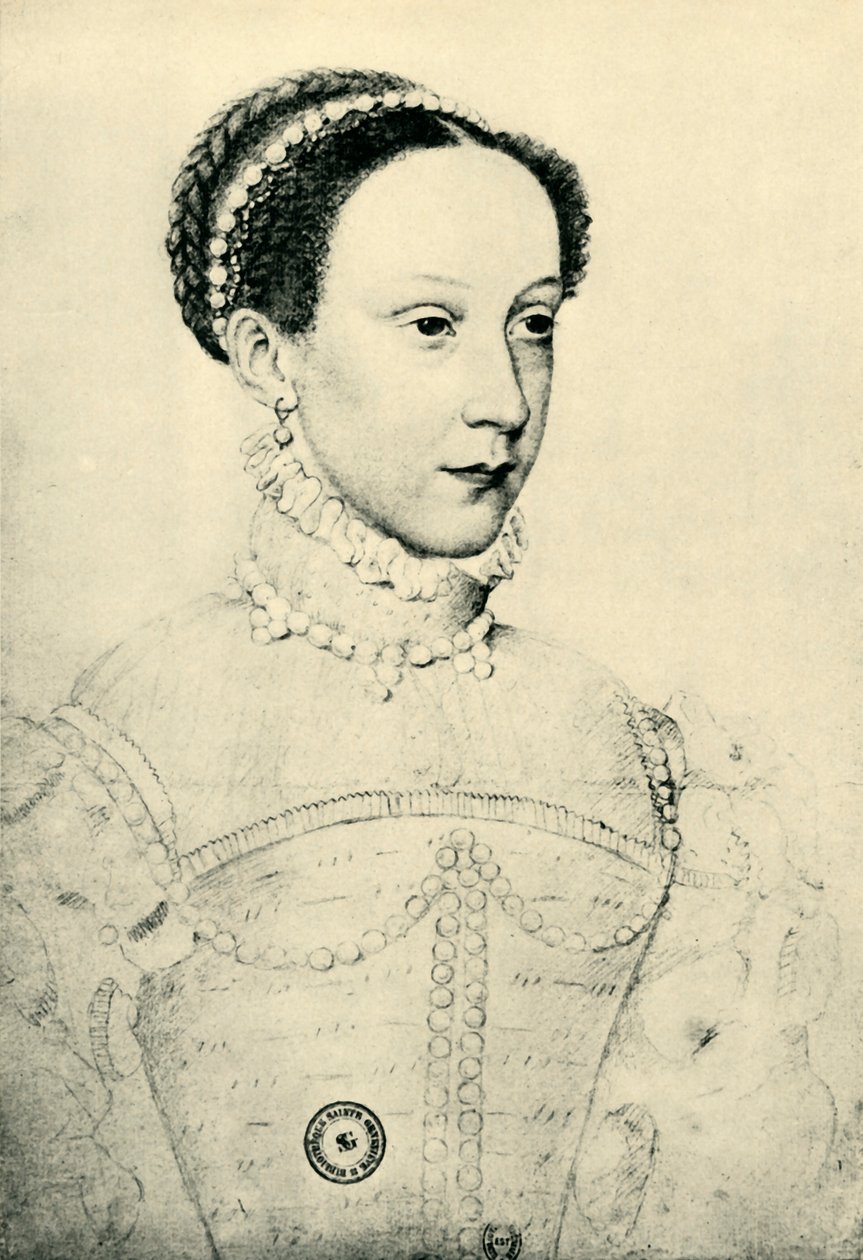 Maria, rainha da Escócia, 1559, 1943. de François Clouet
