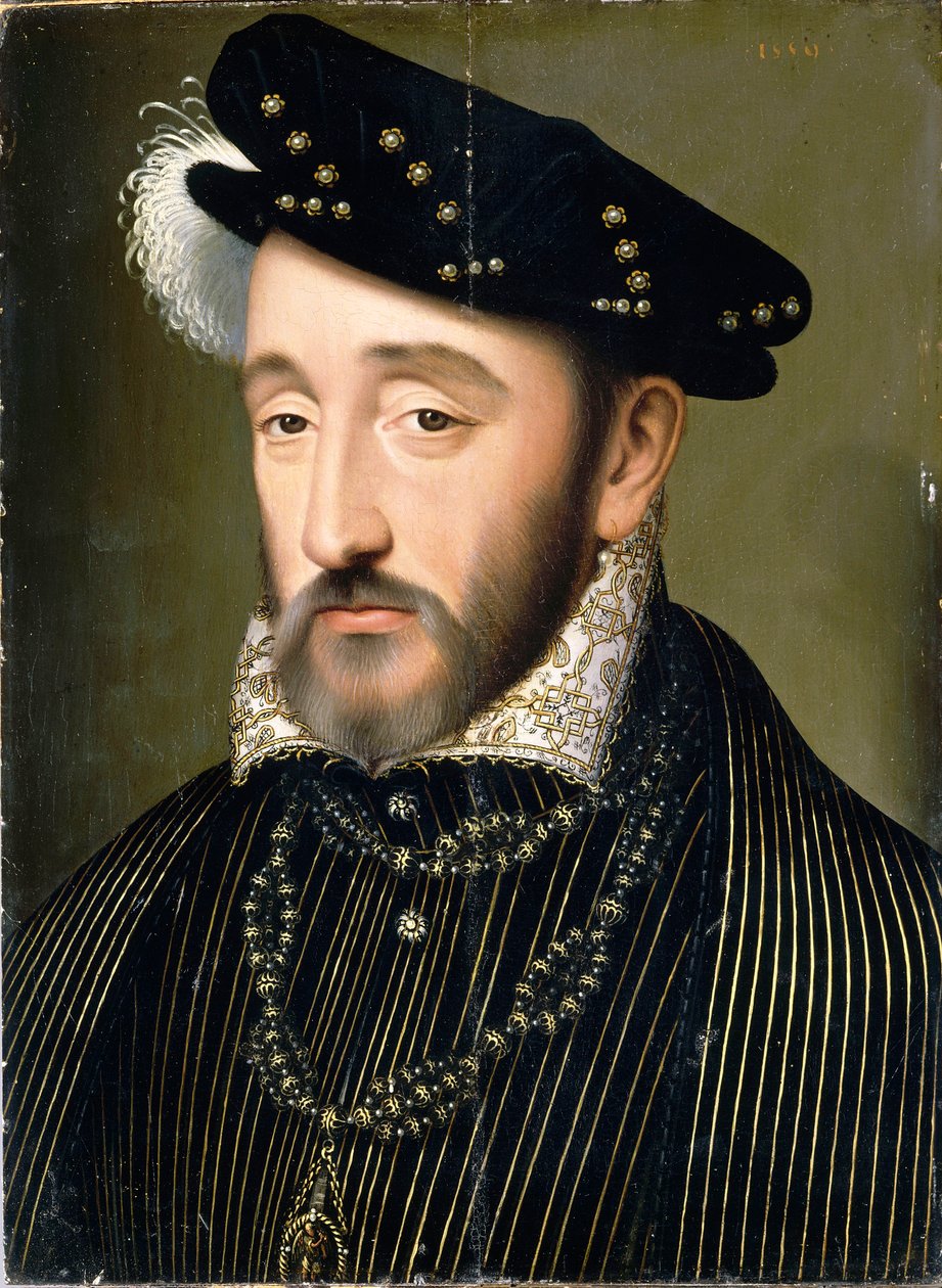 Retrato do rei Henrique II da França 1519-1559, 1547. de François Clouet