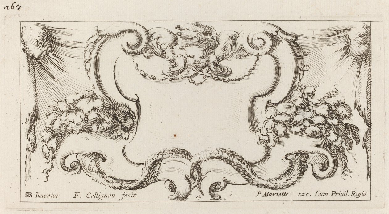 Cartela de François Collignon after Stefano Della Bella