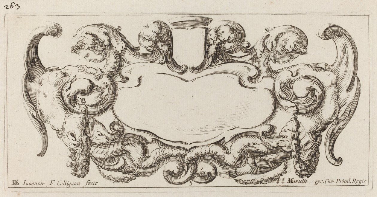 Cartela de François Collignon after Stefano Della Bella