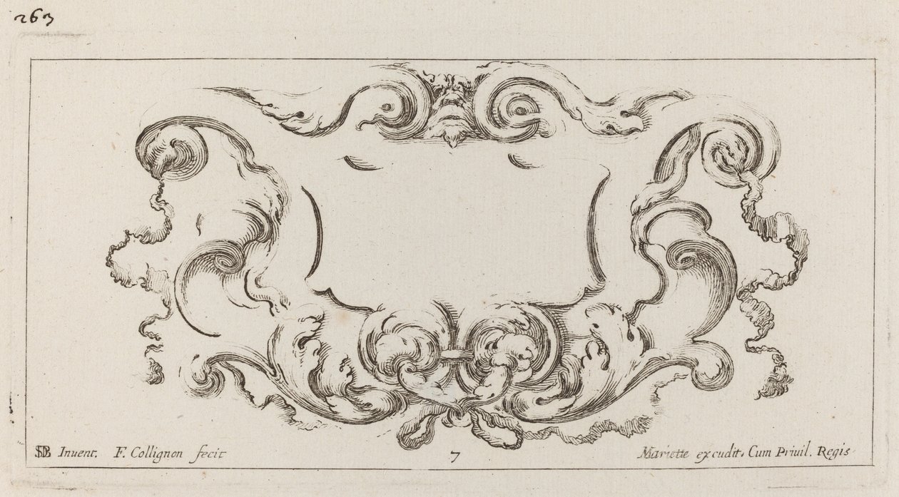 Cartela de François Collignon after Stefano Della Bella