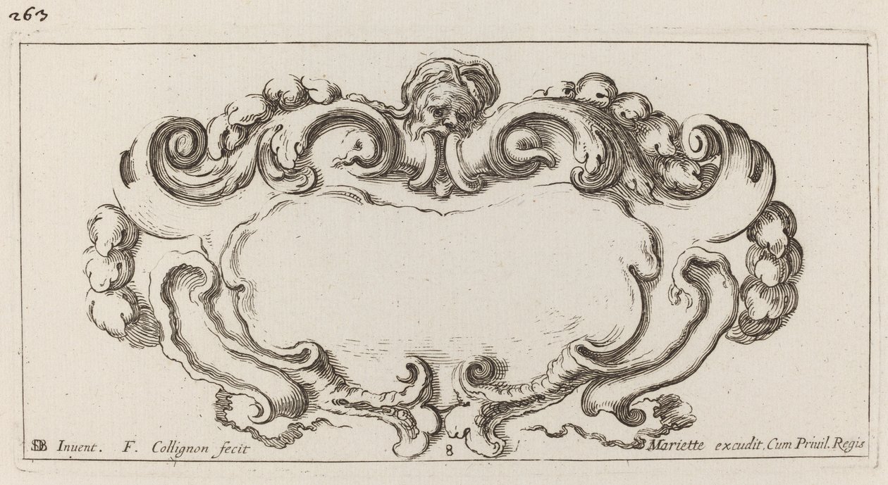 Cartela de François Collignon after Stefano Della Bella