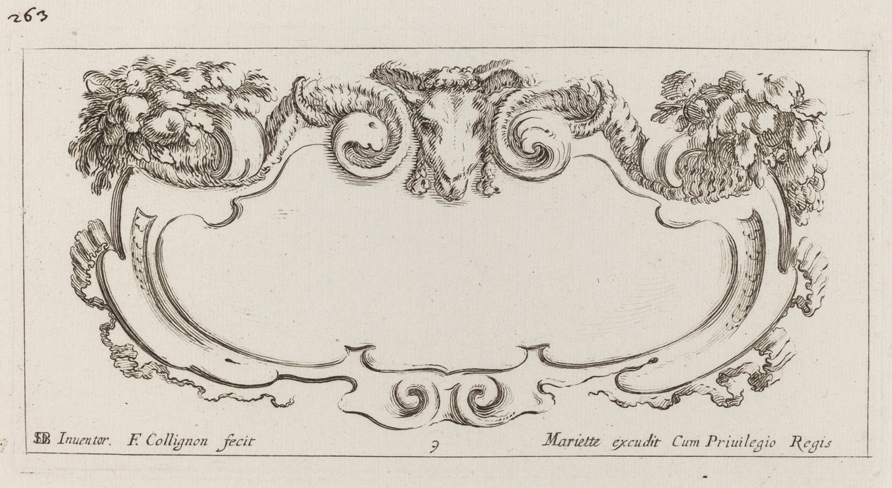 Cartela de François Collignon after Stefano Della Bella