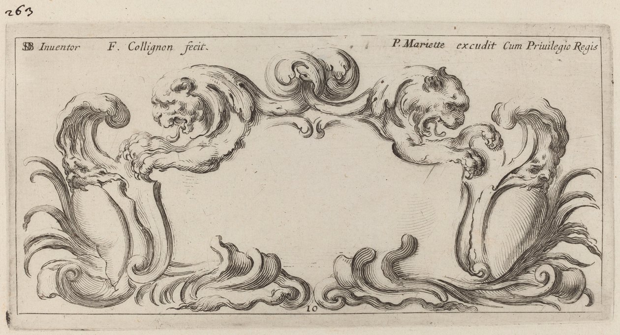 Cartela de François Collignon after Stefano Della Bella
