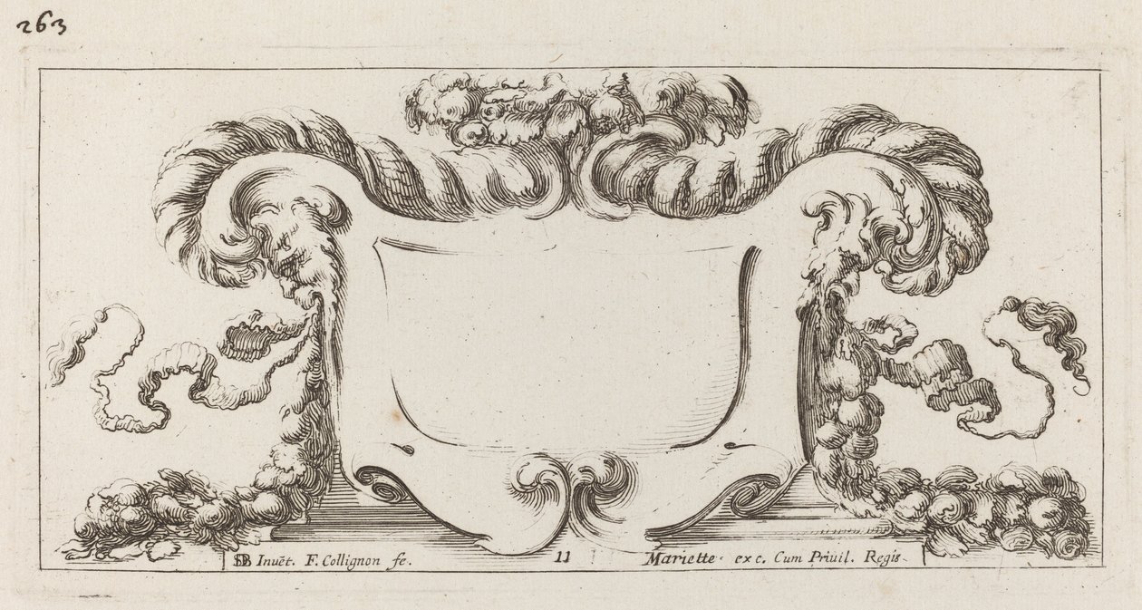 Cartela de François Collignon after Stefano Della Bella