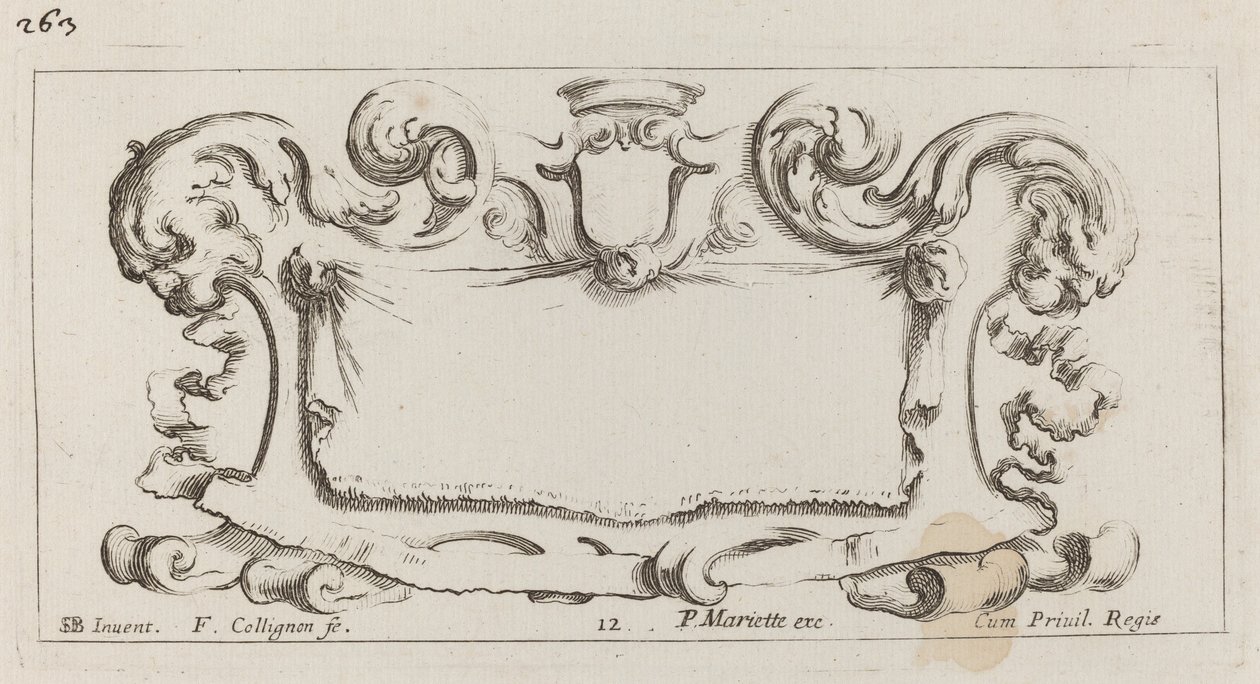 Cartela de François Collignon after Stefano Della Bella