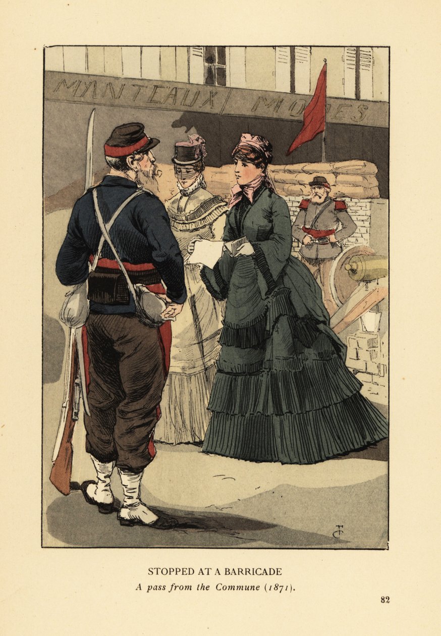 Parado numa barricada, um passe da Comuna de Paris de François Courboin