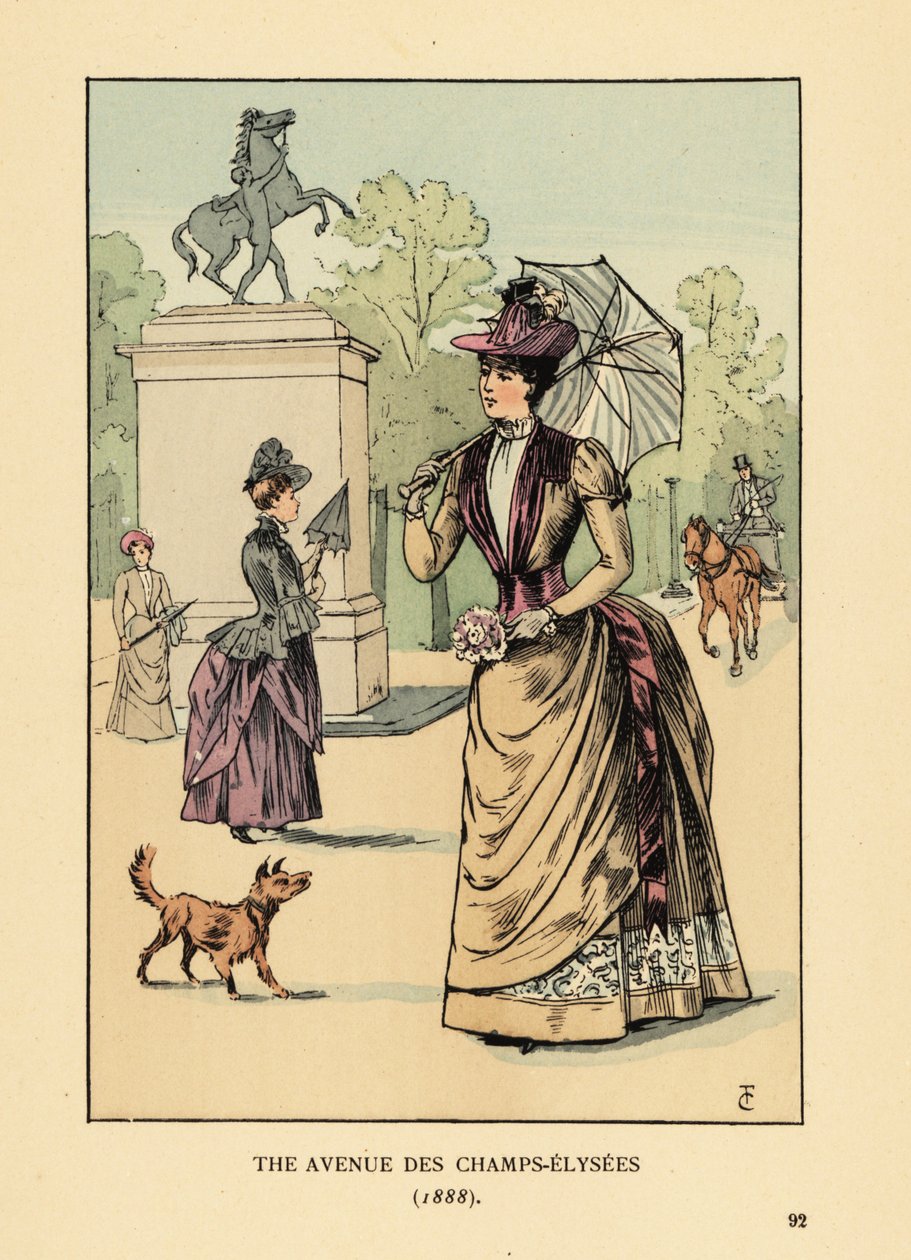 A Avenue des Champs-Elysées em 1888 de François Courboin
