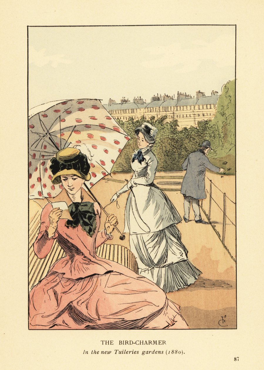 O encantador de pássaros nos novos Jardins das Tulherias de François Courboin