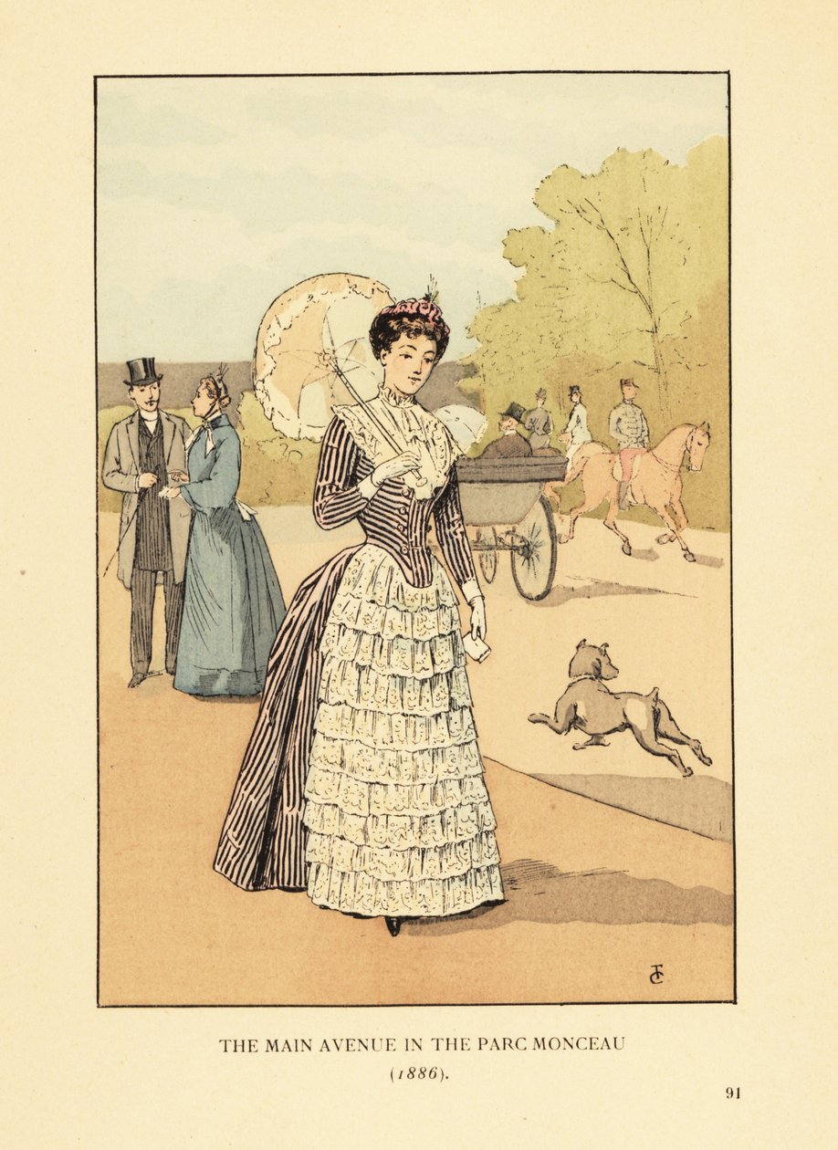 A avenida principal do Parque Monceau de François Courboin