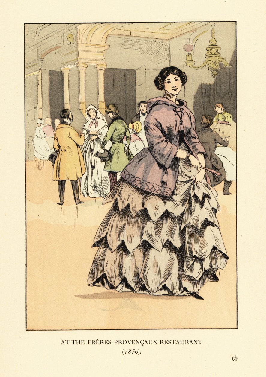 Mulher no Restaurante Freres Provencaux, Paris de François Courboin