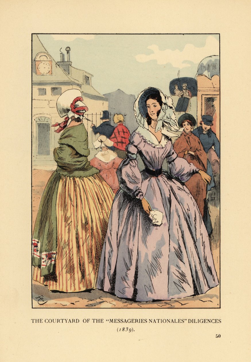 Mulheres à espera de treinadoras de palco em Paris de François Courboin